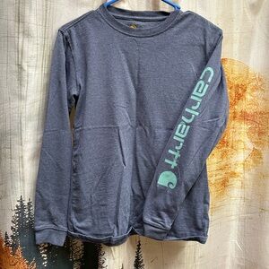 Carhartt Long Sleeve Graphic Tee in Slate Blue